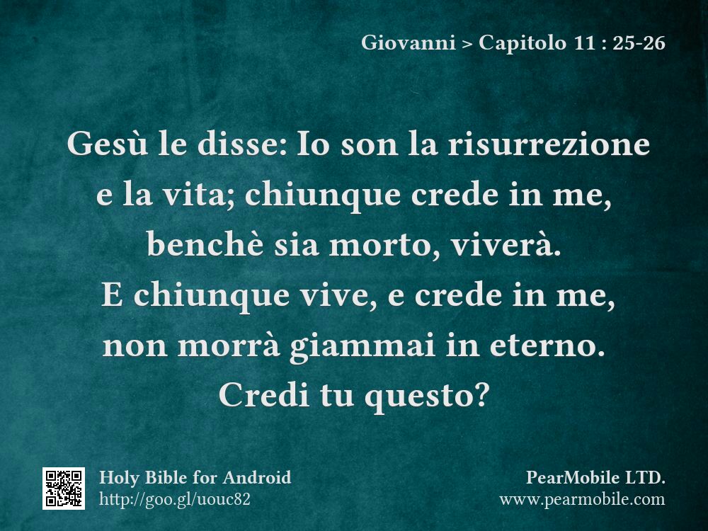 Giovanni, Capitolo 11:25-26